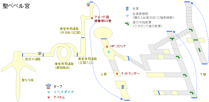 聖ベベル宮の地図