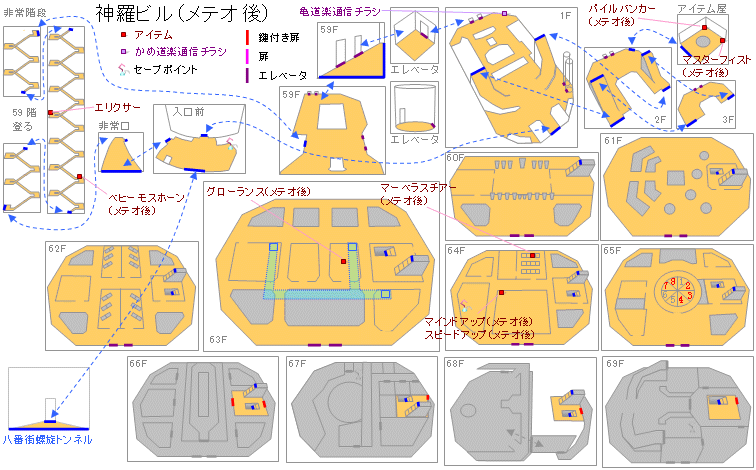 神羅ビル(メテオ後)の地図
