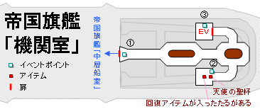 【第4章 リチア】 帝国旗艦「機関室」の地図